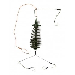Кормушка для ловли рыбы, оснащеная, Carp Profi, Конус, крашеная, 3 крючка, вес 50г